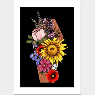 Wild Flower Coffin Posters and Art